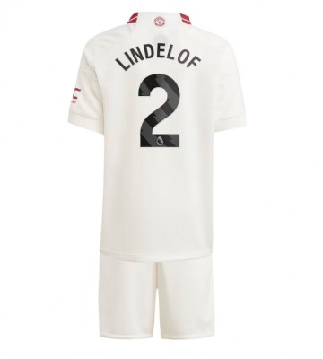 Maillot de foot Manchester United Victor Lindelof #2 Troisième enfant 2023-24 Manches Courte (+ pantalon court)